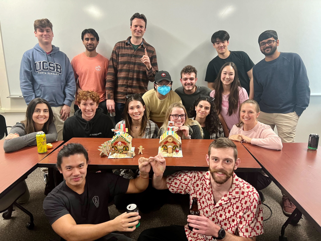 Gardner lab and Richardson lab gingerbread houses