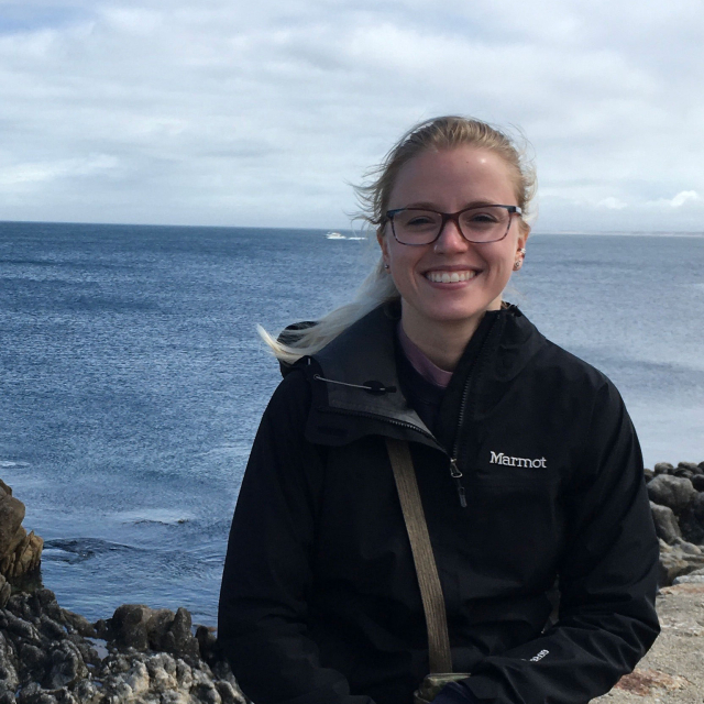 Nikki Jacobsen in front of ocean